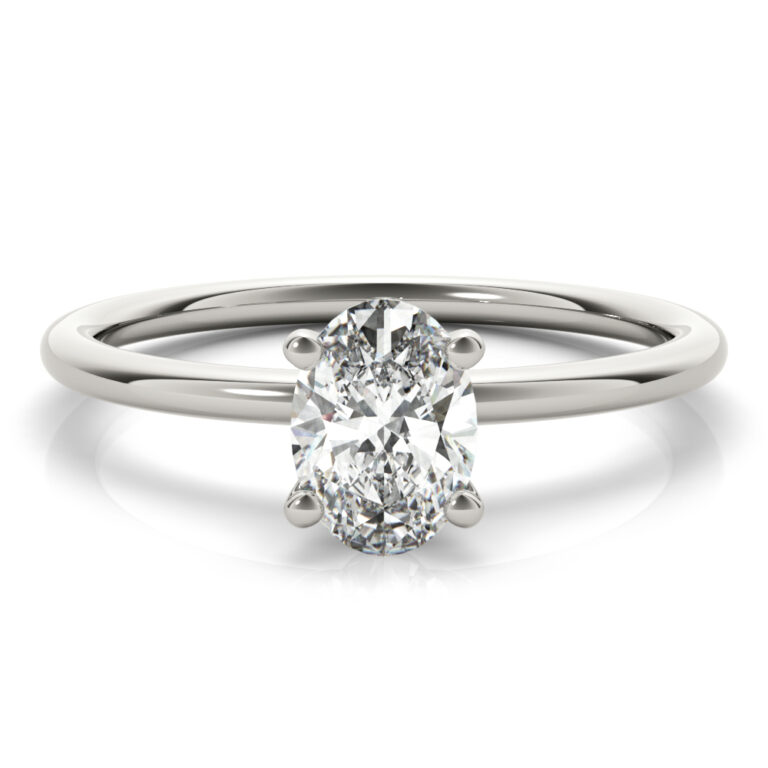 Oval solitaire engagement ring OV85164